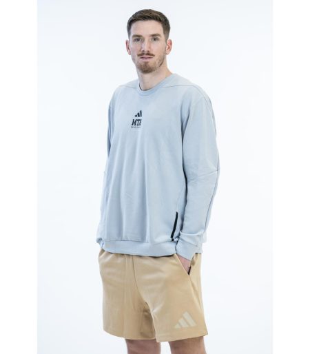 ADIDAS Gray Cotton Sweatshirt