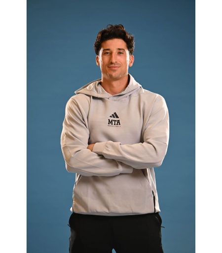 ADIDAS Gray Cotton Hoodie