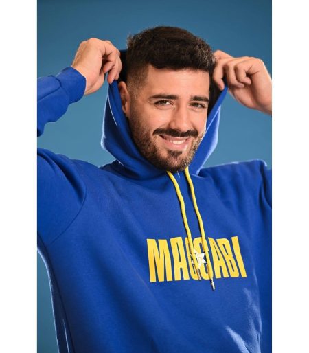 Blue Logo Retro Hoodie Adults
